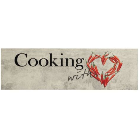 Tapis de cuisine，Tapis de sol lavable imprimé de piment Cooking 60x180 cm CFW879586