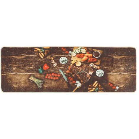 Tapis de cuisine，Tapis de sol multicolore 60x180 cm lavable antidérapant CFW662034