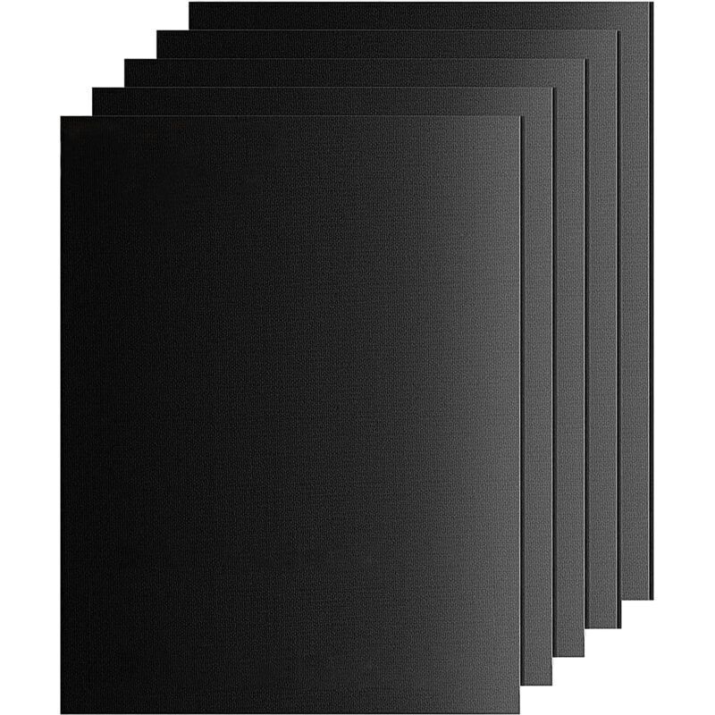 Tapis de Cuisson, 5 Pièces 50 40cm Papier Barbecue ​Anti-Adhérent Réutilisable Nettoyable, Grille BBQ Mats pour Fours Assistés/Charbon/Gaz/Grill