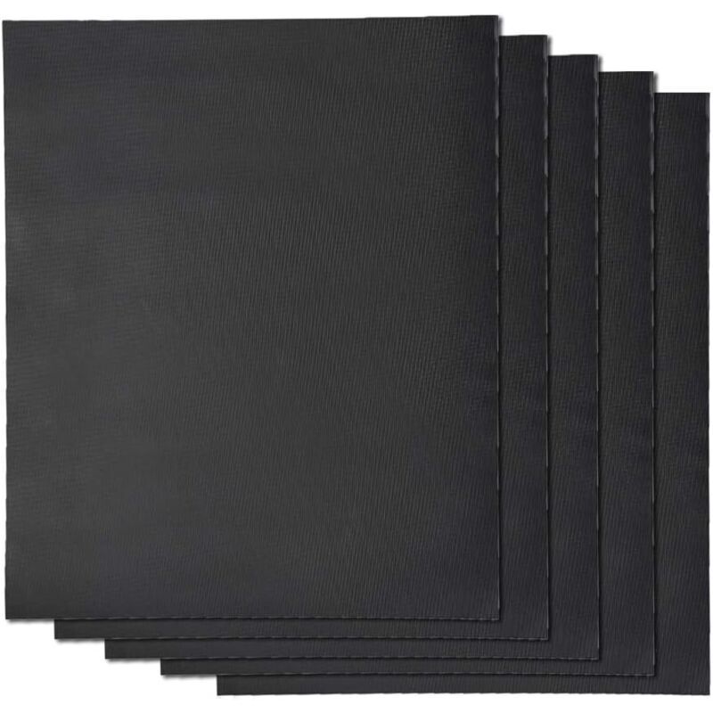 Tapis de cuisson barbecue x5 Set de 5 Tapis de grillade XL 50x40 cm anti-adhérent réutilisable Feuilles pour Four gaz électrique bbq charbon bois