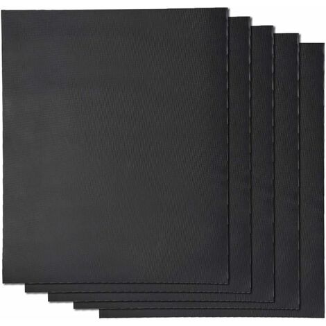 Tapis de cuisson barbecue x5 | Set de 5 Tapis de grillade XL 50x40 cm anti-adhérent réutilisable | Feuilles pour Four gaz électrique bbq charbon bois micro-ondes en silicone