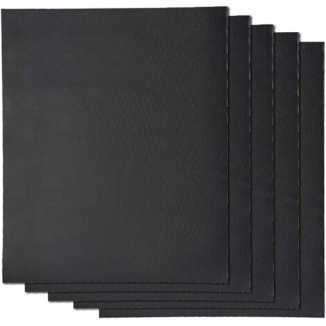 Tapis de cuisson barbecue x5 Set de 5 Tapis de grillade XL 50x40 cm anti-adhérent réutilisable Feuilles pour Four gaz électrique bbq charbon bois micro-ondes en silicone