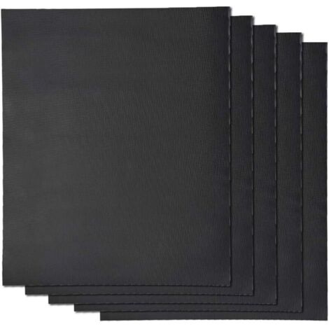 Tapis de cuisson barbecue x5  Set de 5 Tapis de grillade XL 50x40 cm anti-adhérent réutilisable  Feuilles pour Four gaz électrique bbq charbon bois micro-ondes en silicone-RAPANDA