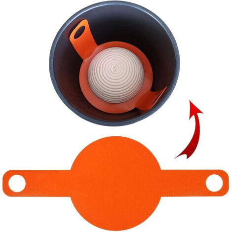 Tapis de cuisson en silicone avec long manche perforé, motif orange intégral