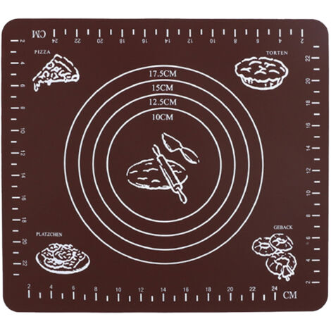 Tapis de cuisson en silicone gradué, idéal pour la préparation de biscuits, macarons et pâtes à pâtisserie. Dimensions : 50 x 40 cm.