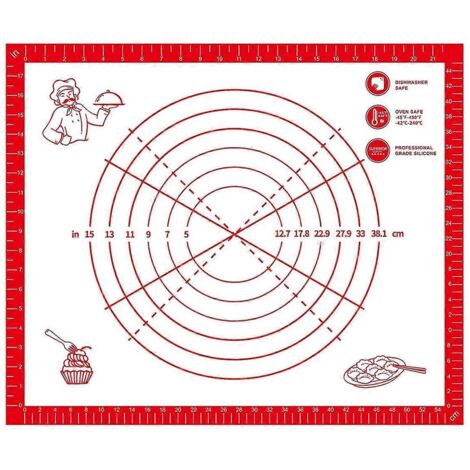 Tapis de cuisson en silicone : la pâte à pizza n'adhère pas au support.