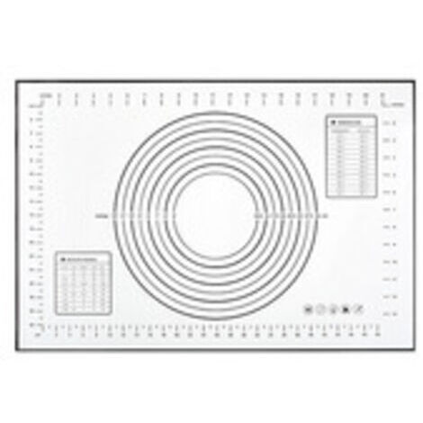 Tapis de Cuisson Silicone, 70x50cm Tapis Patisserie Grande avec Grattoir, Tapis Silicone Patisserie Reutilisable, Plaque Silicone Patisserie pour Biscuits, Pain, Fondant (Noir)