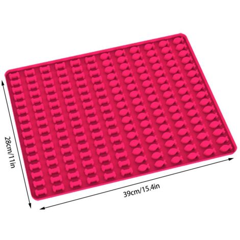 [Tapis de Cuisson Silicone] Tapis Doubles Faces Économique et Reusable Pour Biscuits Chien et Forme Chocolat, Matériel 100% Silicone Alimentaire, Dimensions 39.5x28cm avec 96 Formes Os et Poisson