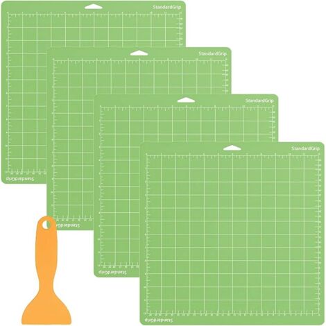 Tapis de Découpe pour Cricut, 4 Pièces Rechange Accessoires 30,5 x 30,5 cm Standard-Grip pour Série Cricut Explore Air Accessories