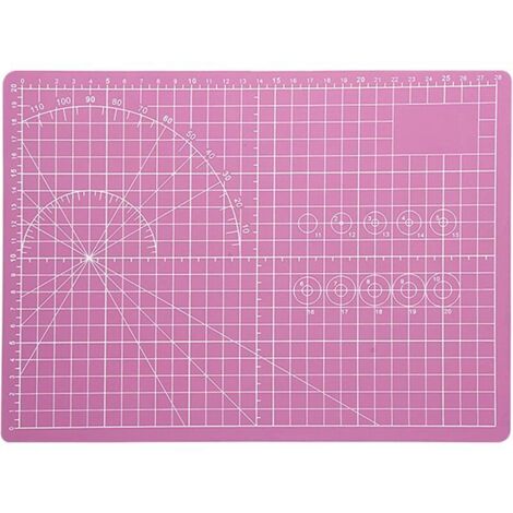 Tapis de Découpe, Tapis de Couture, Base de Coupe, Plaques de Coupe, Tapis de Découpe Auto-Cicatrisant, pour Tissu, Matelassage, Couture, Scrapbooking (Rose)