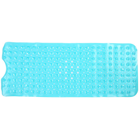 Tapis de Douche Anti-Dérapant en PVC avec Ventouses pour Salle de Bain - Vert Transparent 40,5x101cm
