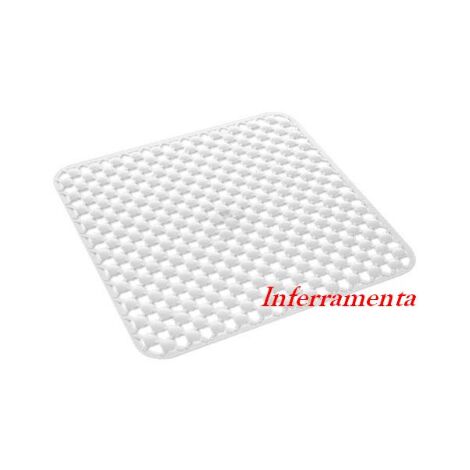 Tapis de douche antidA rapant Geo tapis pvc blanc Gedy 53x53 cm