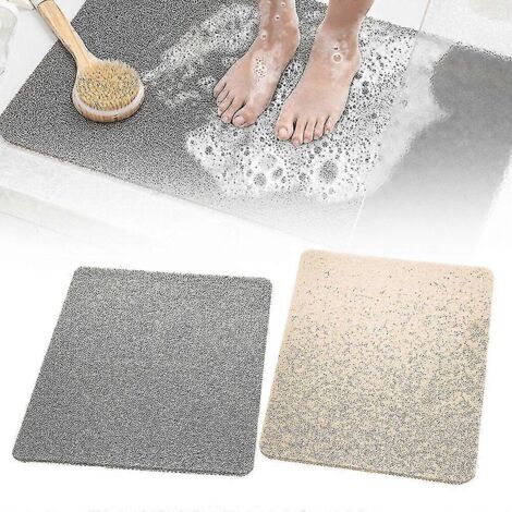 Tapis de douche antidérapant, anti-moisissure et imperméable pour l'intérieur, lavable en machine, nouveau gris GuanGuan