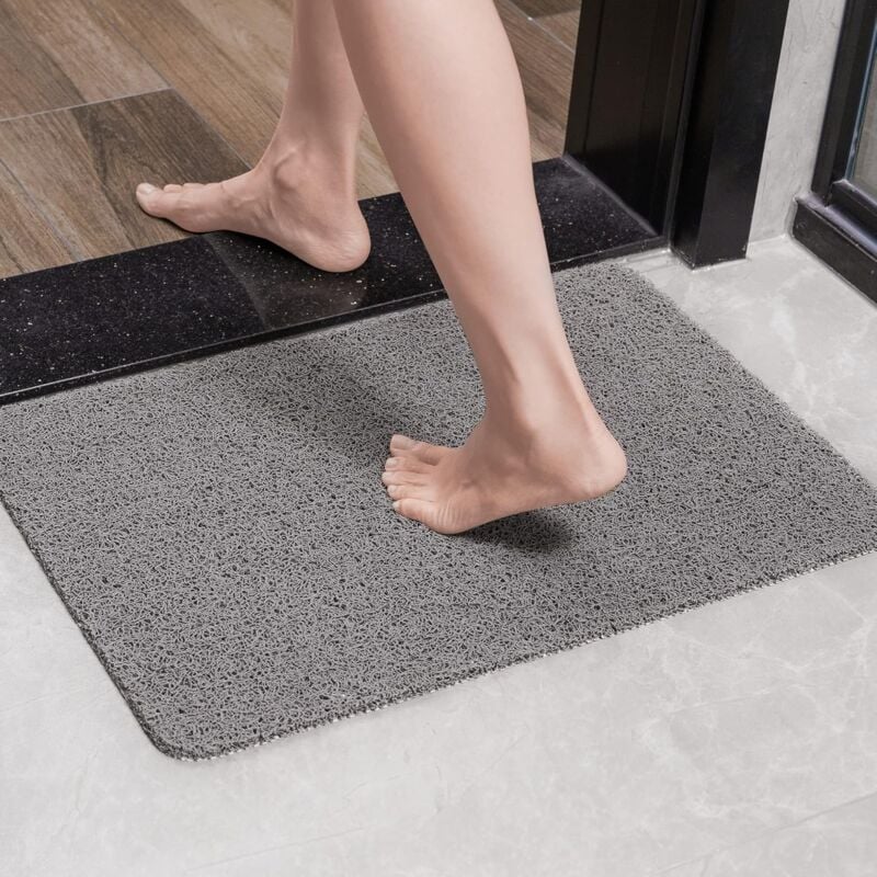 Tapis de douche antidérapant, 4060cm, tapis de salle de bain doux, confortable et sûr avec trous de drainage, tapis de douche de massage en luffa