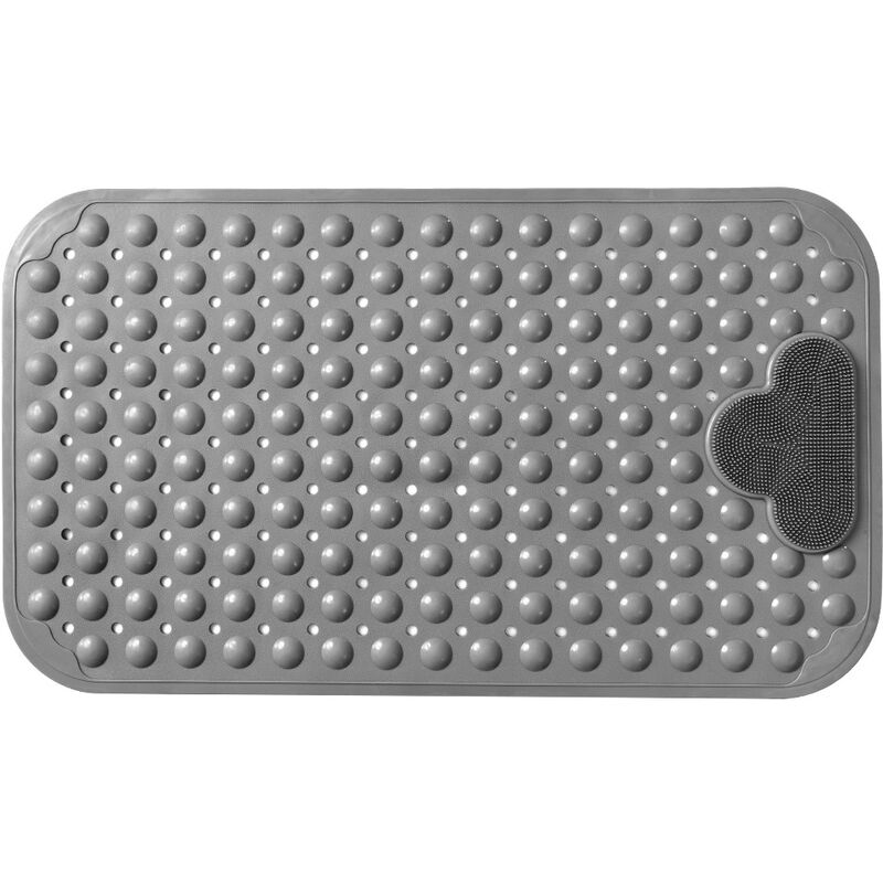 Tapis de douche antidérapant avec ventouse et trous de drainage, douche avec coussin de massage, grand tapis de douche pour salle de bain douche