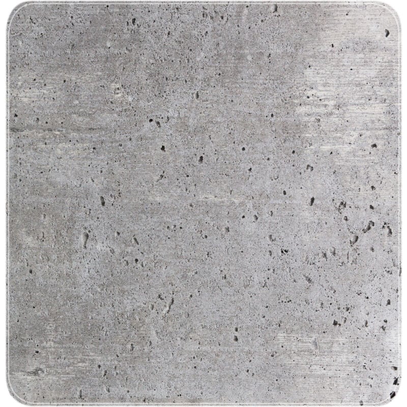 WENKO Tapis de douche Concrete, tapis de bain antidérapant à ventouses, plastique effet béton, 54x54 cm, gris