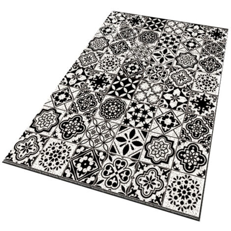Tapis de douche antidérapant (noir et blanc) 60 x 40 cm