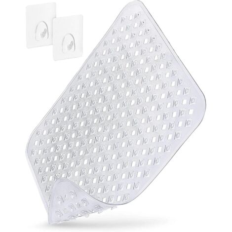 Tapis de Douche antidérapant Sensible à la Peau 53x53cm, Fixation INCL.  Tapis antidérapant pour la Douche sans BPA  Tapis de Bain résistant aux moisissures & Lavable