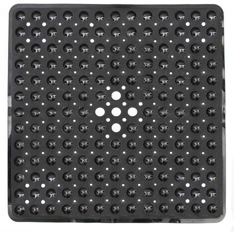 Tapis de douche antidérapant, tapis de bain carré 53 x 53 cm avec ventouses puissantes et trous de drainage, lavable en machine, séchage rapide, anti-moisissure, tapis de bain salle de bain