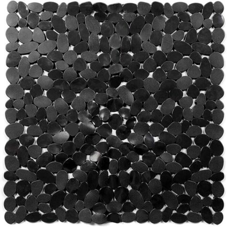 Tapis de Douche Antiderapant,54x54cm(Noir) Tapis de Douche Carrés,Tapis de Baignoire Antidérapant et Anti-moisissure,Tapis de Bain Antiderapant Enfant,Lavable en Machine avec Ventouse Tapis
