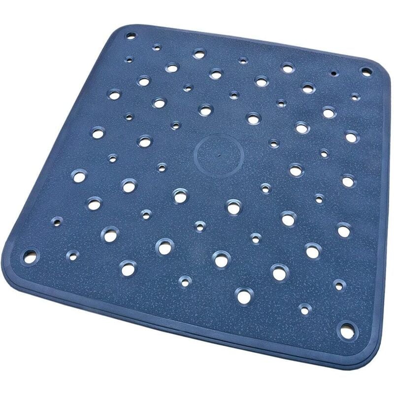 Tapis de Douche Baignoire Salle de bain Ventouses Rugueux Antidérapant Parfumé Bleu - 53x53 cm