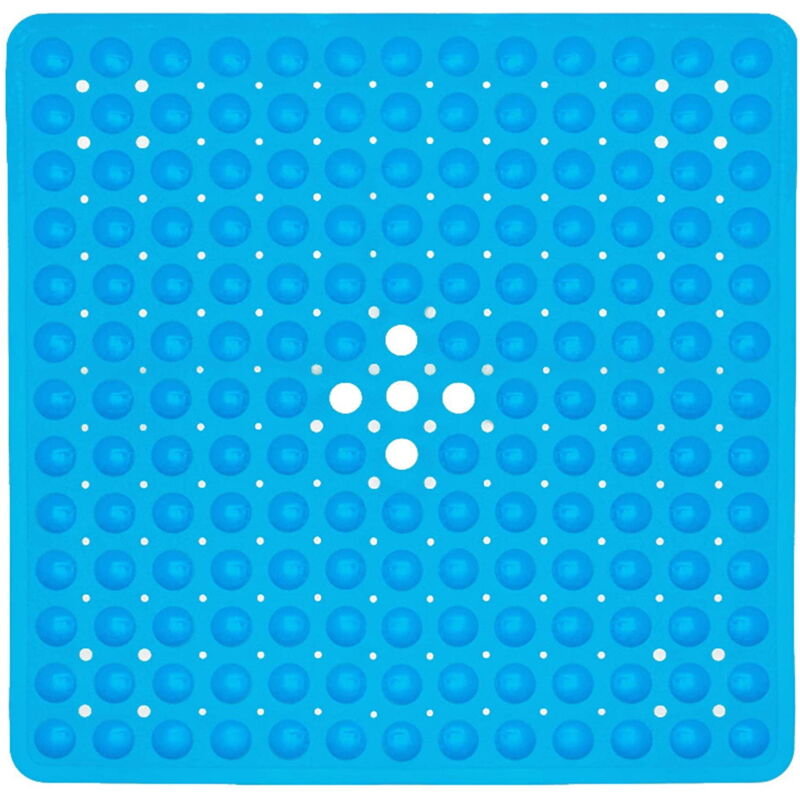 Tapis de douche carré 53 x 53 cm, adapté au sol de la douche, tapis de baignoire antidérapant et à prise ferme, tapis de salle de bain avec plus de
