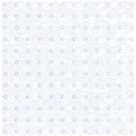 Tapis de douche carré à galets antidérapant et anti-moisissure - 53 x 53 cm, tapis de douche antidérapants, tapis de bain en caoutchouc.