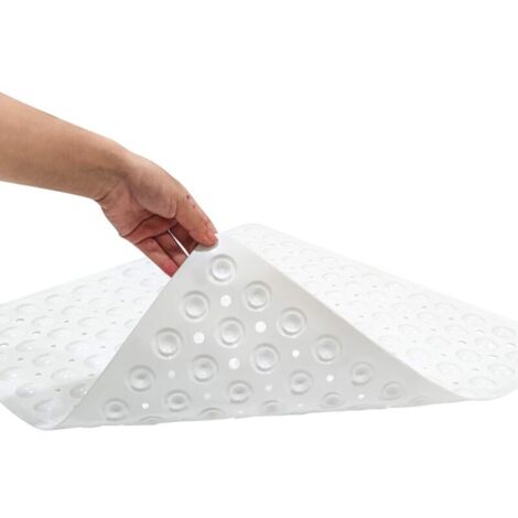 Tapis de douche carré anti-dérapant avec coussin anti-dérapant à ventouse, tapis de bain ou de douche anti-moisissure 53X53