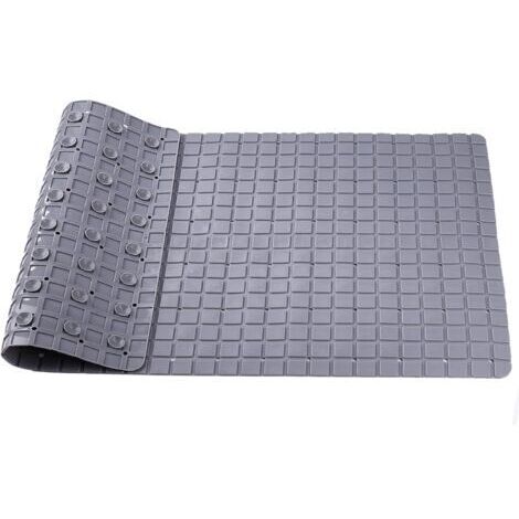 Tapis de douche de bain antidérapant, poignée de douche de sécurité pour salle de bain hôtel spa, 40 x 70 cm PVC anti-moisissure tapis de sol de baignoire avec trous de drainage, ventouses pour enfant