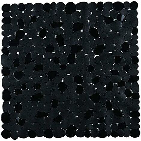 TAPIS DE DOUCHE EN PIERRE NOIR