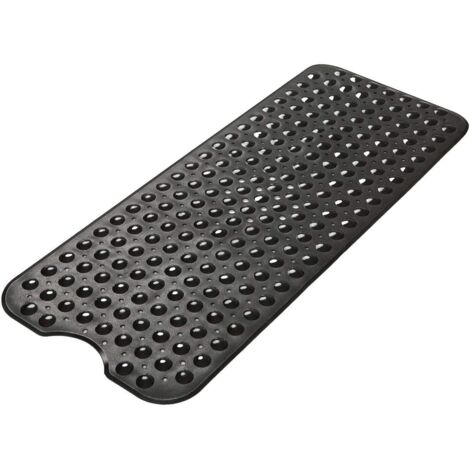 Tapis de douche galet anti-moisissure et anti-dérapant (100 x 40 cm, Noir Clair)-Fei Yu