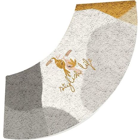 Tapis de douche incurvé en forme de secteur, 15 mm d'épaisseur, pour douche ou baignoire.