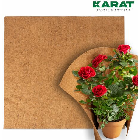Tapis de feutre de coco Protection contre le froid pour les plantes Revêtement de sol et matériau de rembourrage Biodégradable 1 x 1 m