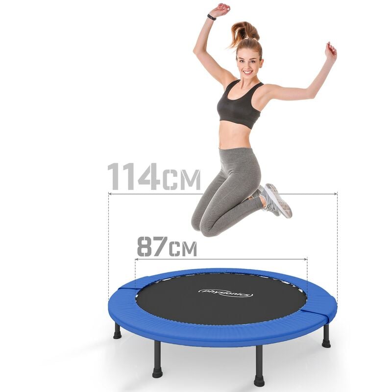 Tapis de fitness élastique Tapis de trampoline Durable et sécurisée Gym antidérapante Taille : ø 114 cm