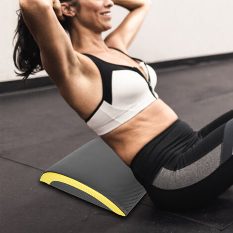 Tapis de Fitness Portable pour Abdominaux, Équipement d'Entraînement de Taille Noir et Jaune