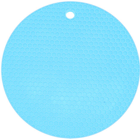 Tapis de four à micro-ondes en silicone épais, bleu, forme ronde, qualité alimentaire