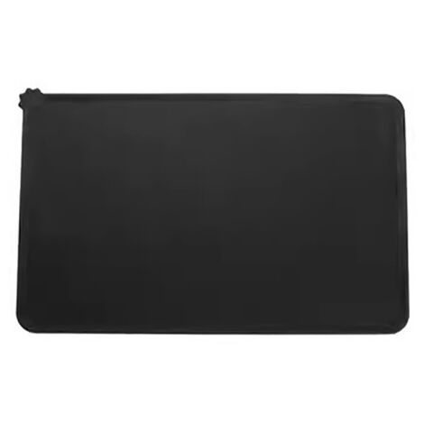 Tapis de gamelle en silicone antidérapant noir