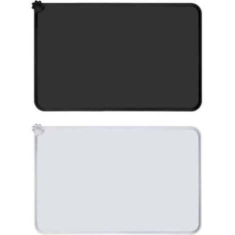 Tapis de gamelle - Noname - Lot de 2 - Silicone imperméable - Antidérapant - 48 x 30 cm