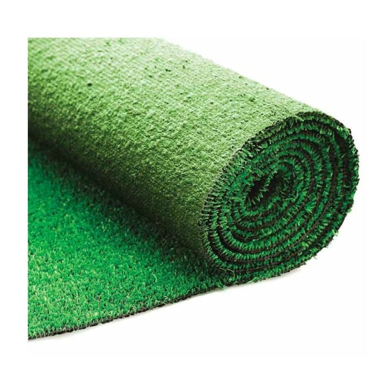 Tapis d'herbe verte artificielle de pelouse synthétique 10 mm 2X10 mt