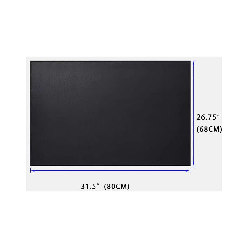 Tapis de gril, protection de sol, base antidérapante, lavable, 80 x 68 cm, anthracite