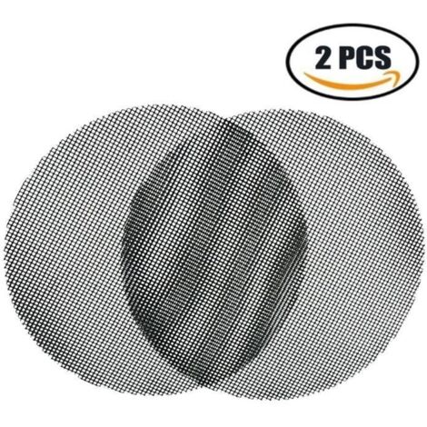 Tapis de Grille pour Barbecue Rond Tapis de Cuisson Réutilisable et Découpable Grille Anti-adhésif pour Yaourtières Barbecue - 2pc