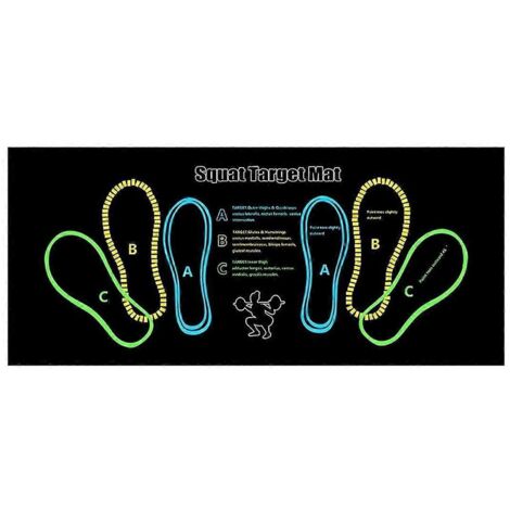 Tapis de guidage pour squats, tapis de positionnement pour genoux et pieds, tapis de positionnement pour pieds