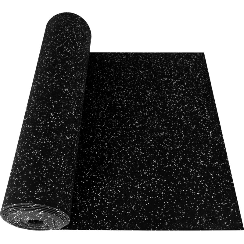 Tapis de gymnastique sur mesure Tapis de protection du sol pour les appareils de fitness Noir-Blanc 100 x 250 cm