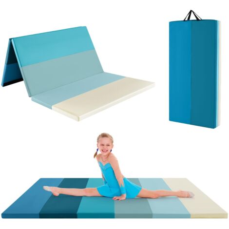 tapis de gymnastique, tapis de gymnastique pliant, tapis de yoga à 3 panneaux, tapis pliable pour enfants, tapis d'exercice pour étirements, tapis d