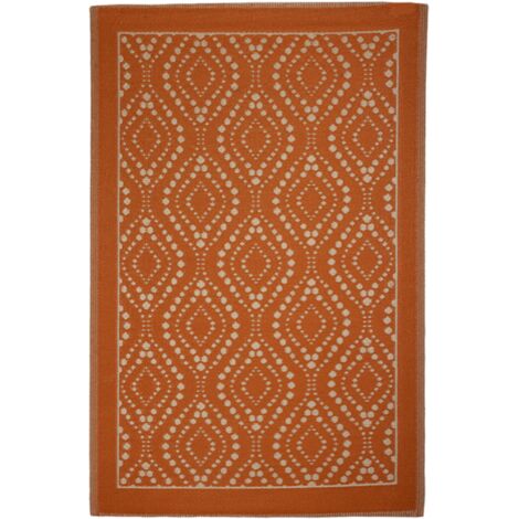 Tapis de jardin "Desert Dream" en plastique - Terracotta - L 182 x l 121 cm - Livraison gratuite