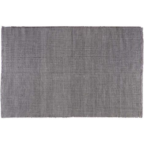 Tapis de jardin en plastique recyclé tissé 120 x 180 cm Gris