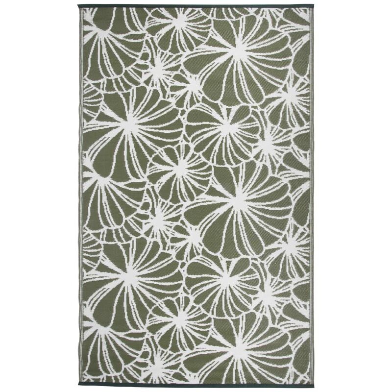 Esschert Design Tapis d'extérieur 241x152 cm Motif floral OC21
