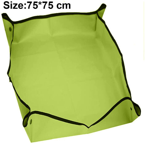 Tapis de jardinage, tapis de plantation, tapis de rempotage, tapis de mélange de terreau, tapis de rempotage imperméables, outils et accessoires de jardinage 75 x 75 cm, vert