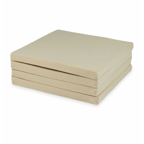 Tapis de jeu 120x120cm pour enfant, carré, pliable, beige
