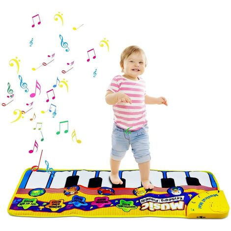Tapis de jeu de piano, tapis de piano pour enfants, tapis musical, couverture de clavier pour bébé, tapis de danse tactile pour tout-petits
